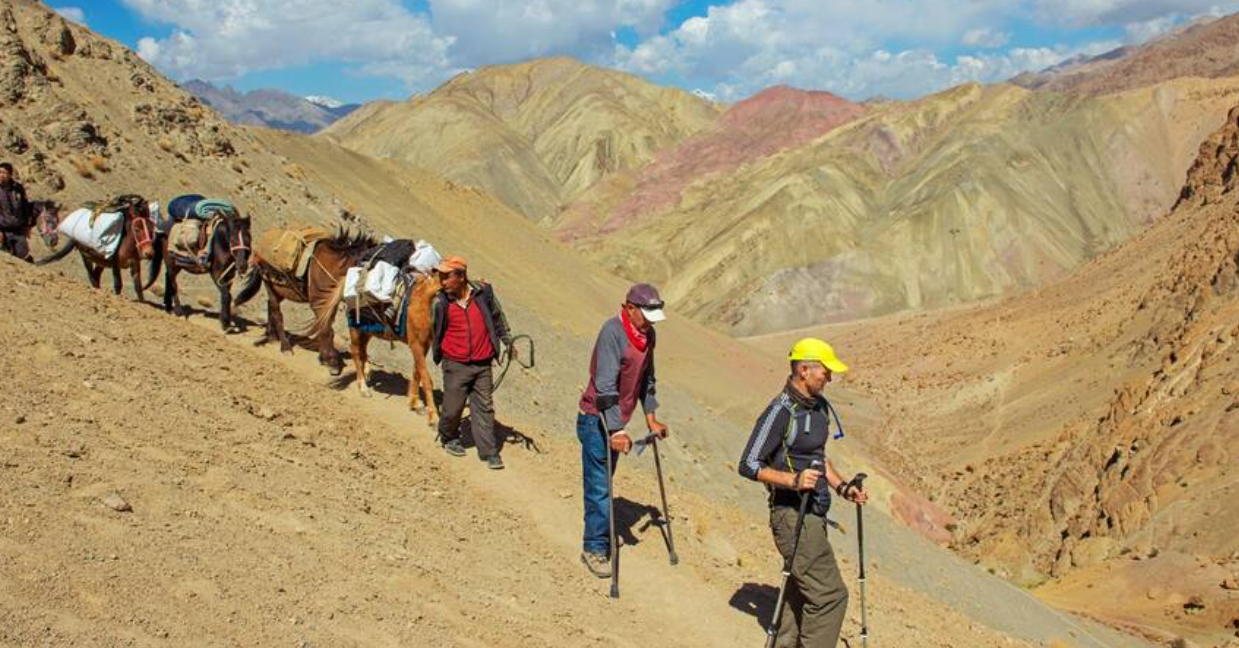 Leh Ladakh mountains and road